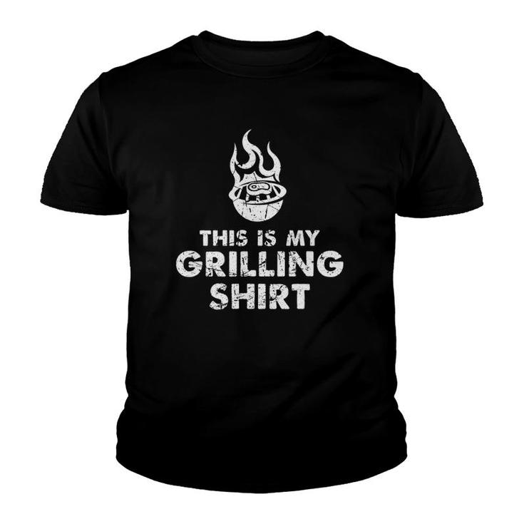 This Is My Grilling  Bbq Meat Smoking Dad Grill Smoke Youth T-shirt