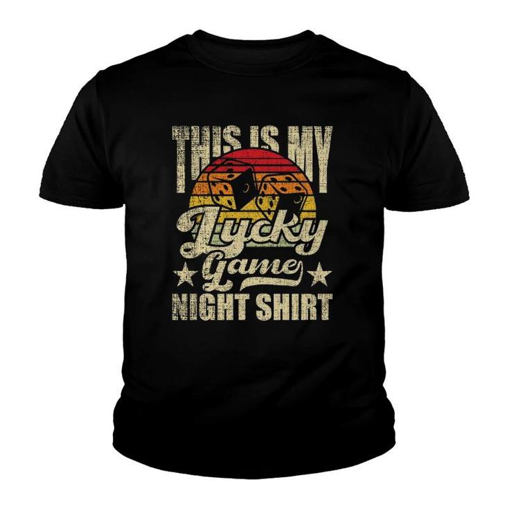 This Is My Lucky Game Nigh Tabletop Game Board Gaming Youth T-shirt