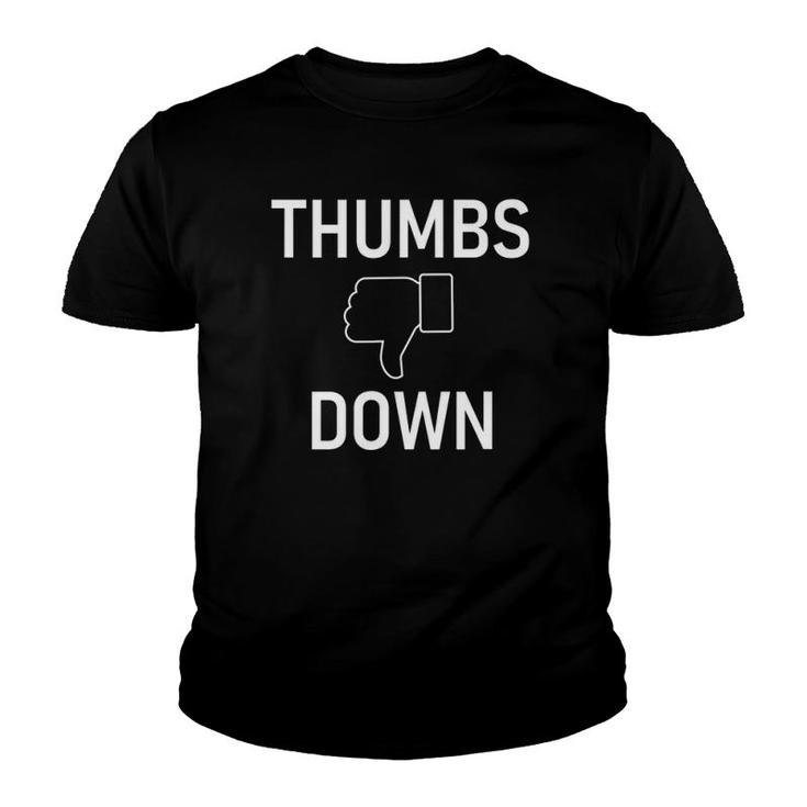 Thumbs Down Funny Jokes Sarcastic Youth T-shirt