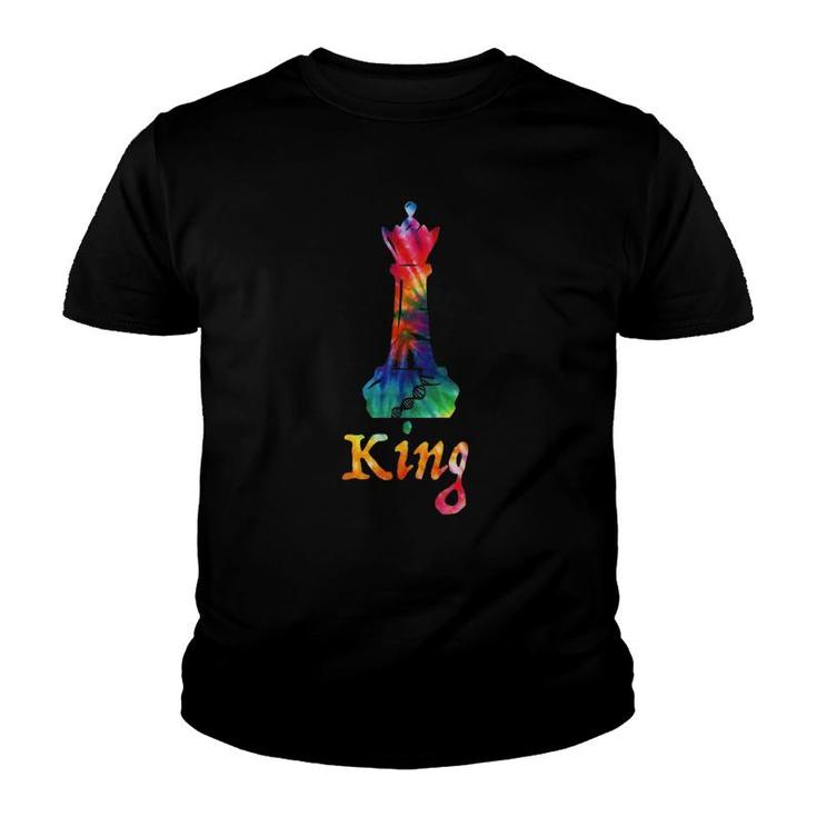 Tie Dye King Chess Piece Youth T-shirt