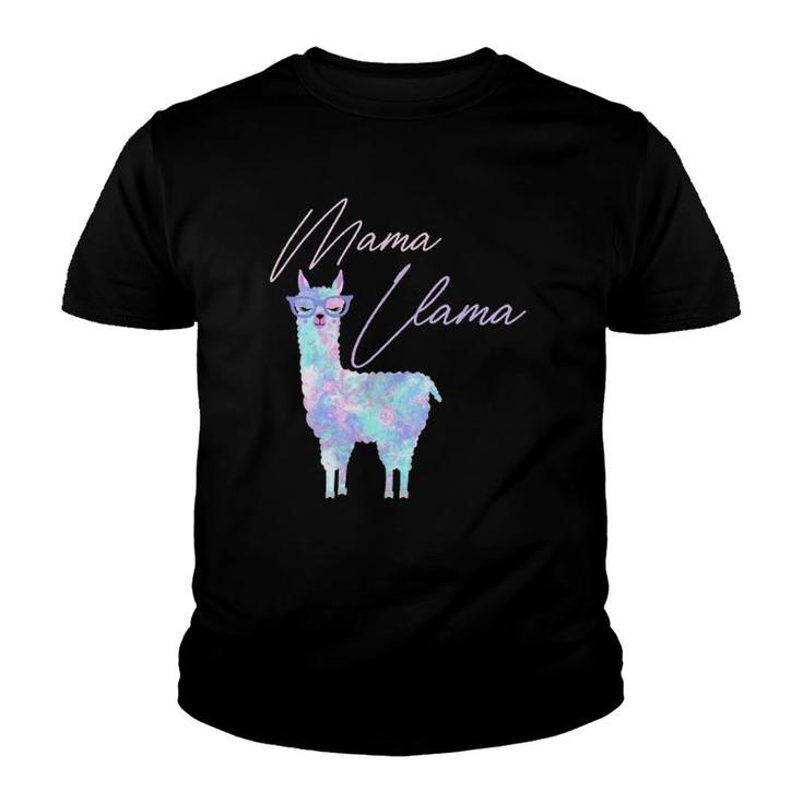 Tie Dye Mama Llama, Matching Family Llama S, Mom Llama Youth T-shirt