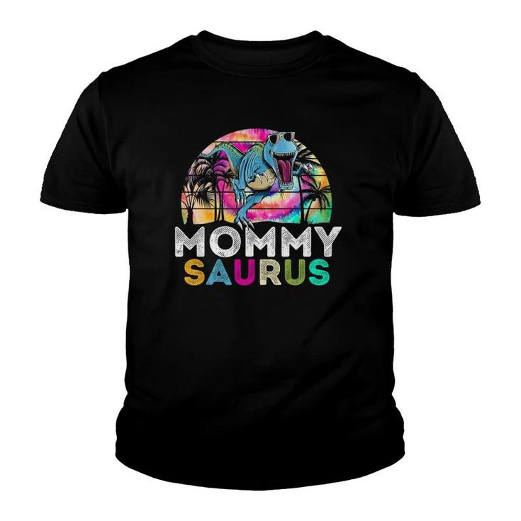 Tie Dye Mommysaurus Dinosaur Daddy Saurus Family Matching Youth T-shirt
