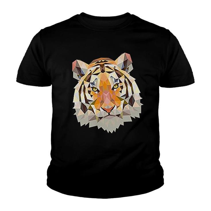 Tiger Face Modern Art  Comfortable Youth T-shirt