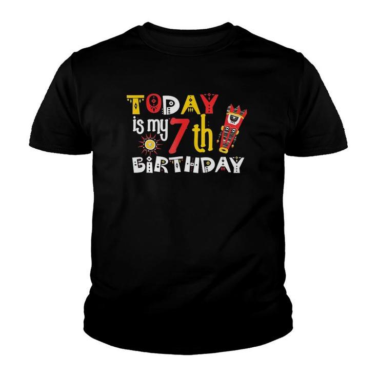 Today Is My 7Th Birthday Funny Festive Bday Gift Tee Youth T-shirt