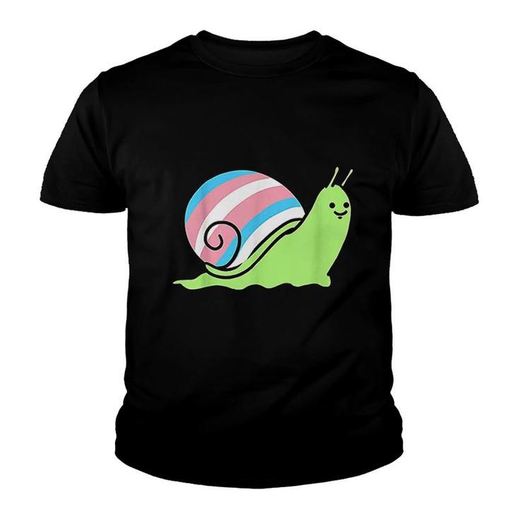 Trans Pride Snail Transgender Gift Youth T-shirt