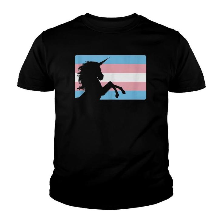 Transgender Unicorn Pride Flag Gift Trans Women Men  Youth T-shirt