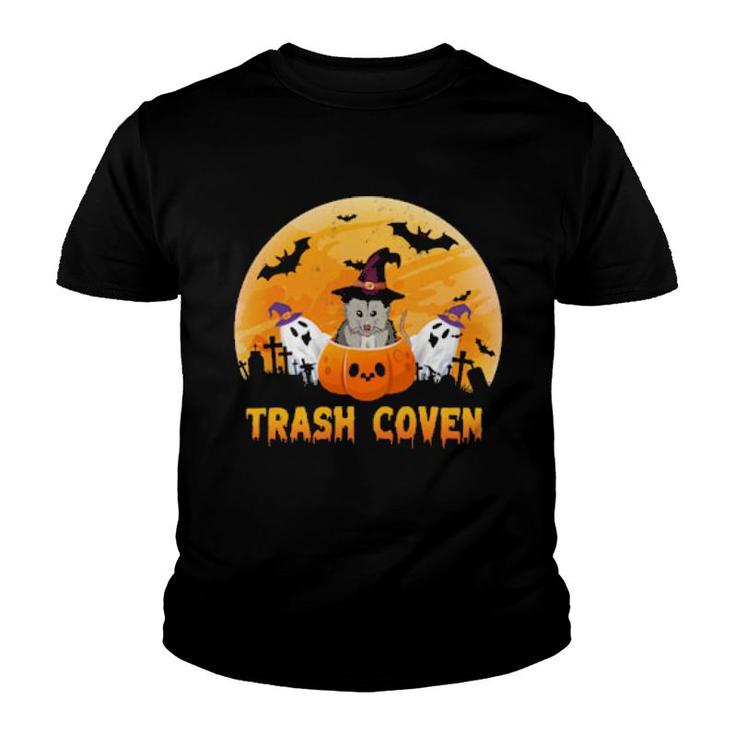 Trash Coven Opossum Halloween Funny Youth T-shirt
