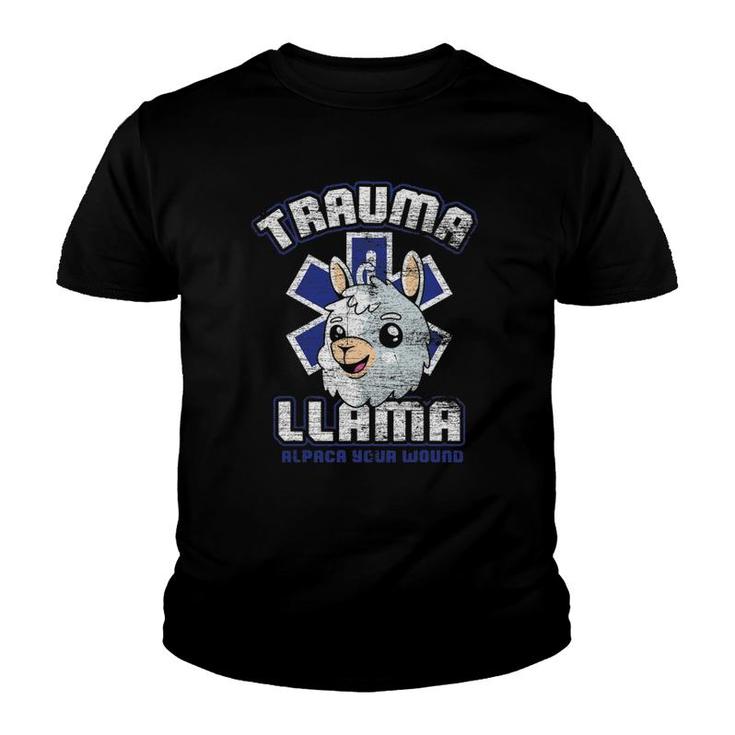 Trauma Llama Alpaca Your Wound Nurse Youth T-shirt