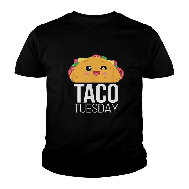 Tuesday Funny Tacos Foodie Mexican Fiesta Taco Camiseta Youth T-shirt