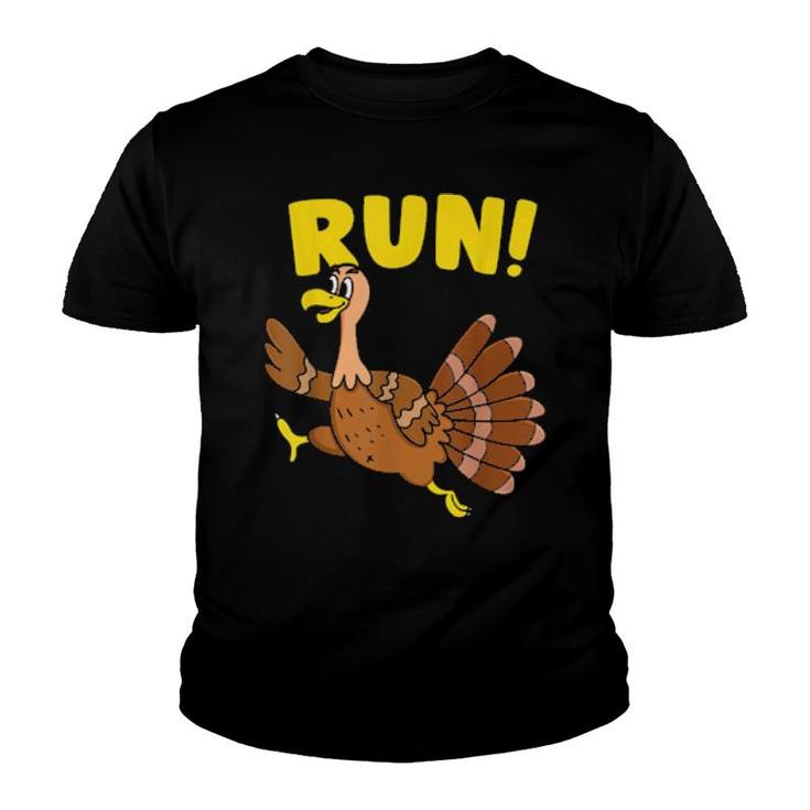 Turkey Trot Squad Runner Thanksgiving Pilgrim Costume  Youth T-shirt
