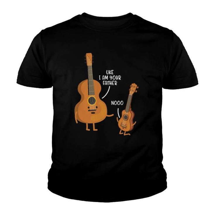 Uke I Am Your Father Funny Dad-Dy Papa Father's Day Gift Idea Youth T-shirt