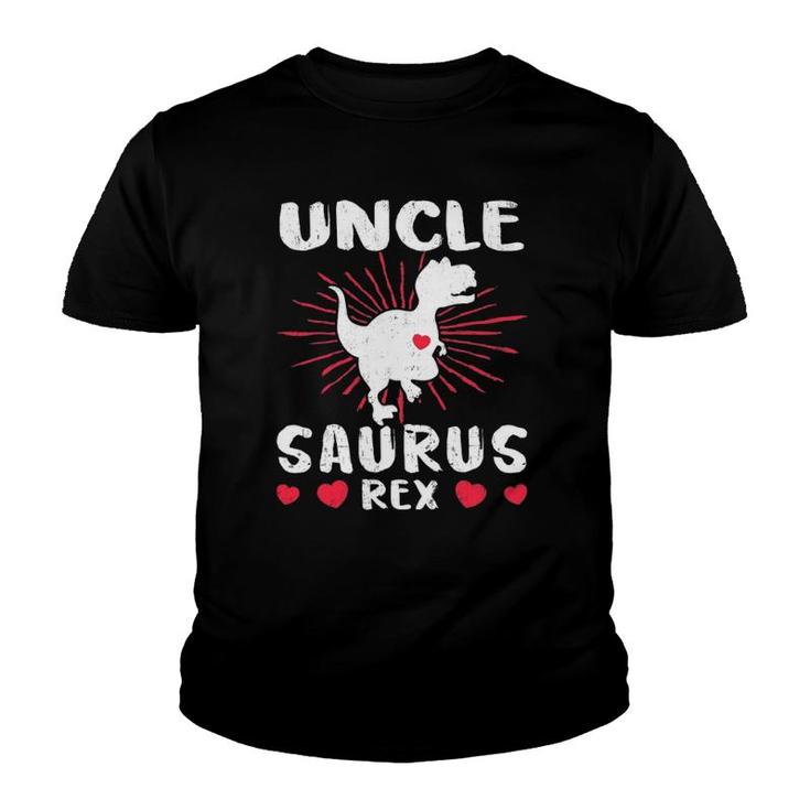 Unclesaurus Uncle Saurus Rex Dinosaur Heart Love Youth T-shirt