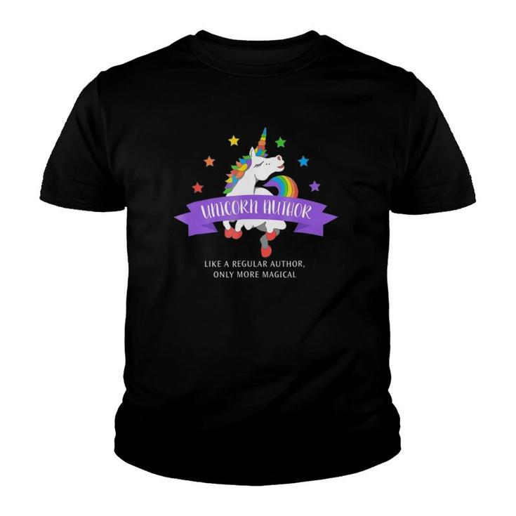 Unicorn Author  Funny Cute Magical Gift Youth T-shirt