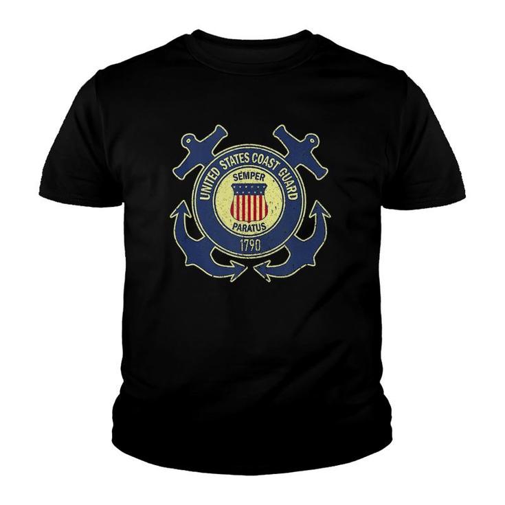 US Coast Guard Veteran Gift Red Friday Patriotic Tank Top Youth T-shirt