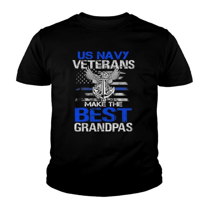 Us Navy Veterans Make The Best Grandpas - Father's Day Youth T-shirt
