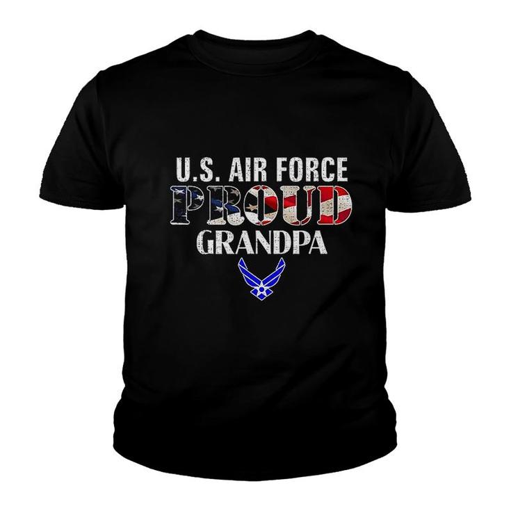 Us Proud Air Force Grandpa Youth T-shirt