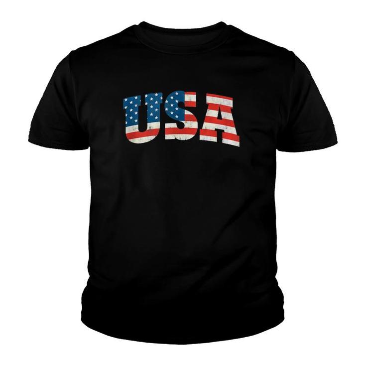 Usa 4Th Of July American Patriotic Flag  Youth T-shirt