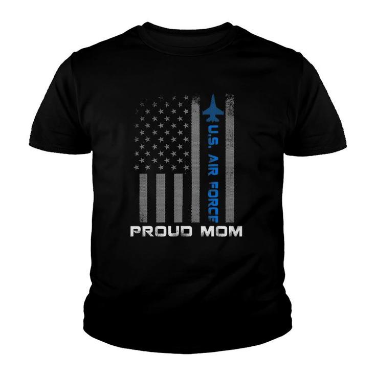 Usaf Proud Us Air Force Mom Flag Military Patriotic Mother Youth T-shirt