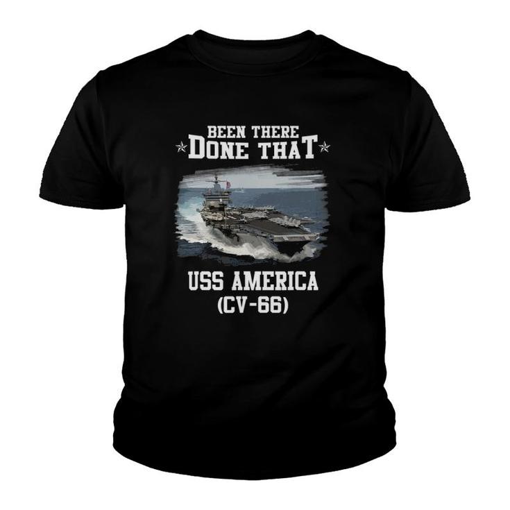 Uss America Cv-66 Veterans Day Father Day Gift Youth T-shirt