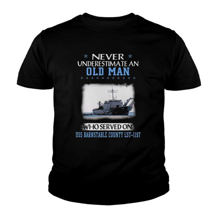 Uss Barnstable County Lst-1197 Veterans Day Father Day Youth T-shirt