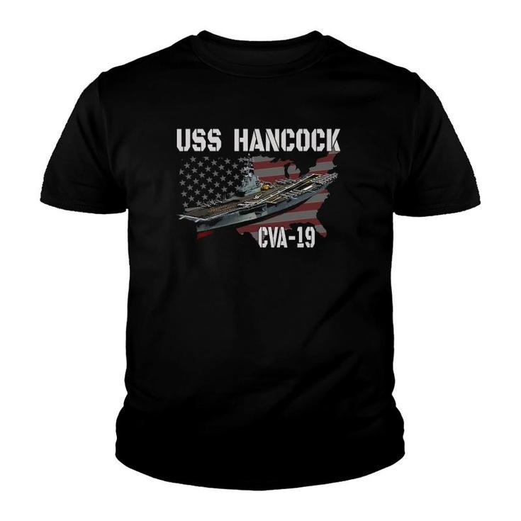 Uss Hancock Cva-19 Aircraft Carrier Veterans Day Father's Day Youth T-shirt