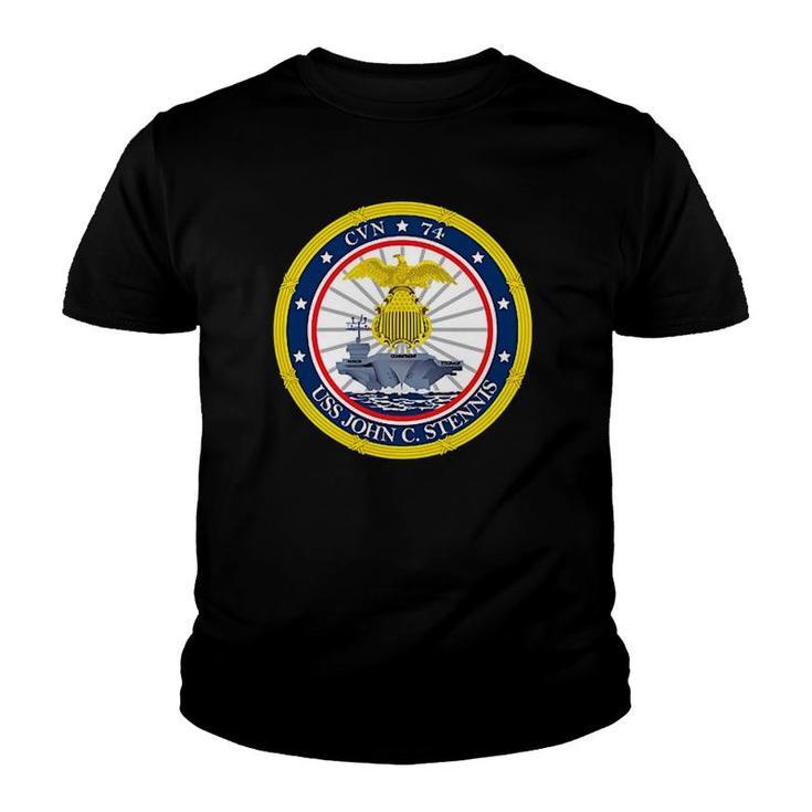 Uss John C Stennis Navy Aircraft Carrier Morale Youth T-shirt