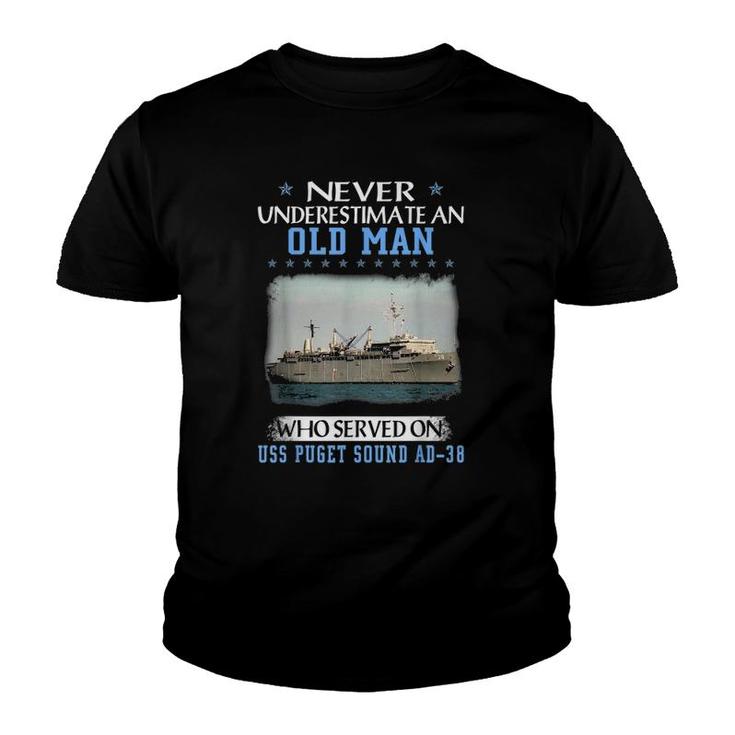 Uss Puget Sound Ad 38 Veteran's Day Father's Day Youth T-shirt