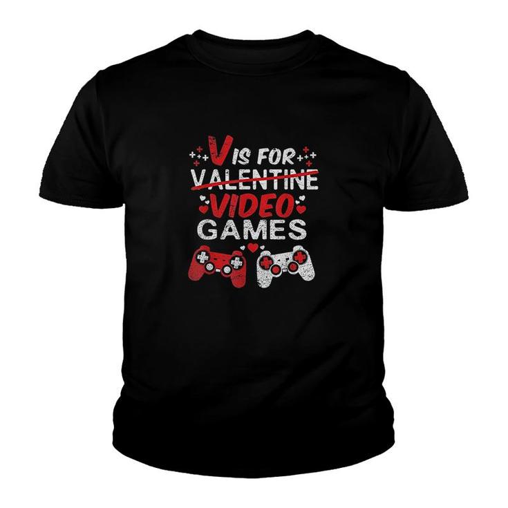 V Is For Video Games Youth T-shirt