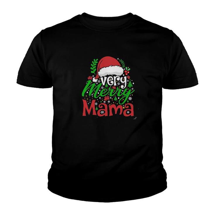 Very Merry Mama Merry Christmas Youth T-shirt