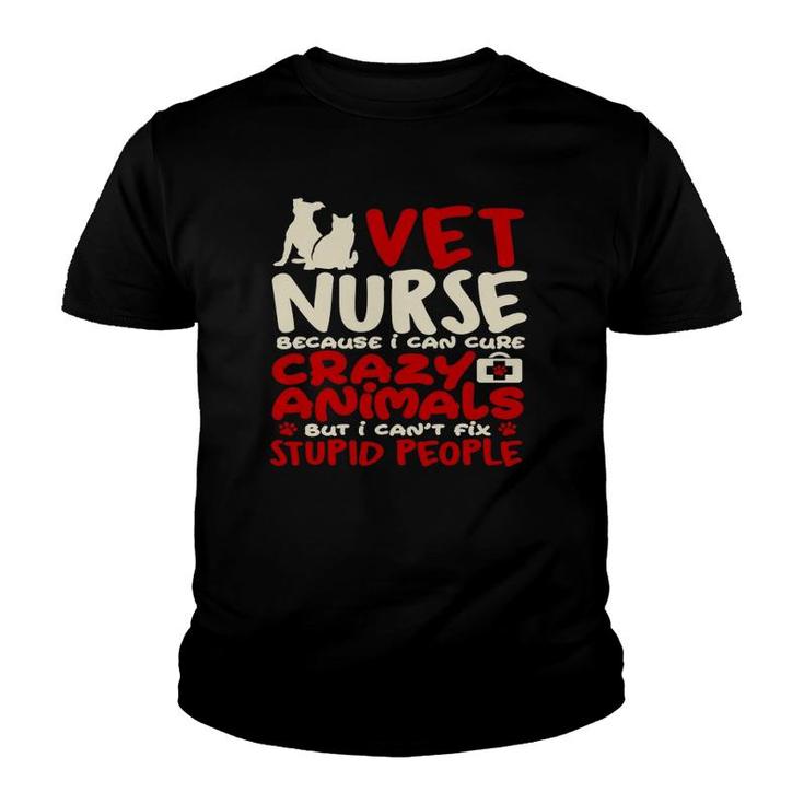 Vet Nurse Funny Nursing Careers Cute Pet Animal Nurse Gifts Youth T-shirt