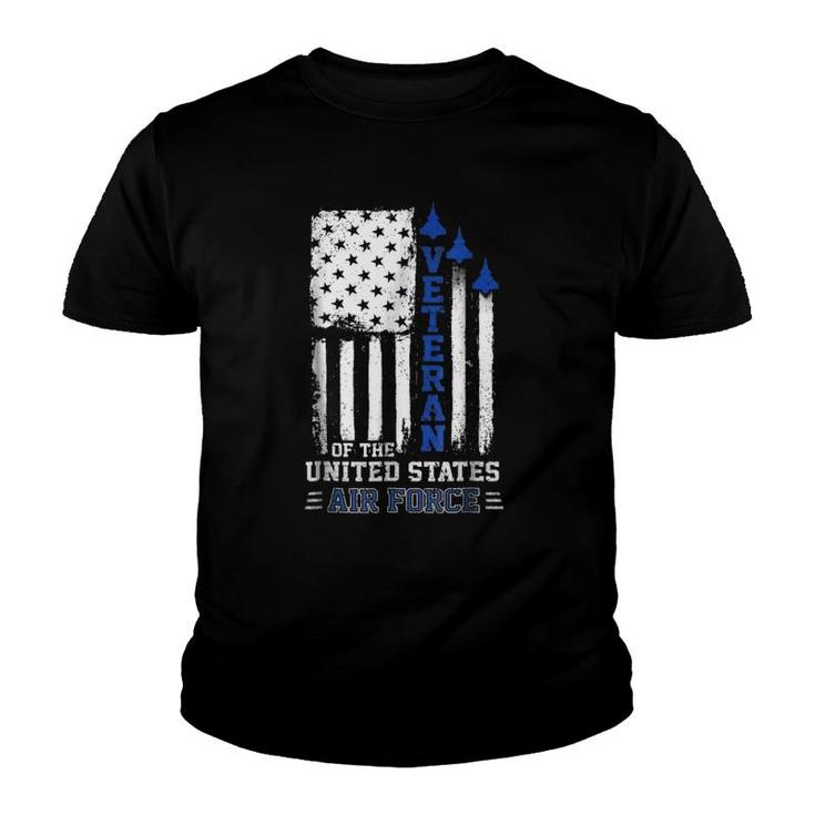 Veteran Us Air Force American Flag Veterans Youth T-shirt