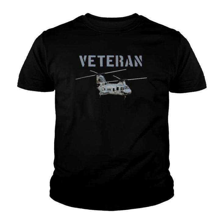 Veterans Ch-46 Sea Knight Helicopter Youth T-shirt