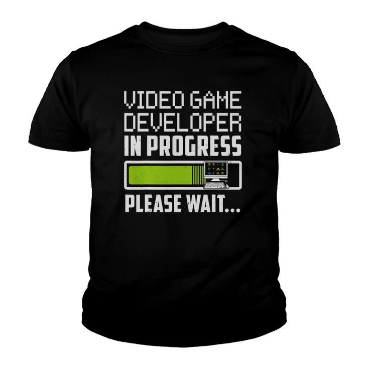 Video Game Developer In Progress Please Wait Youth T-shirt