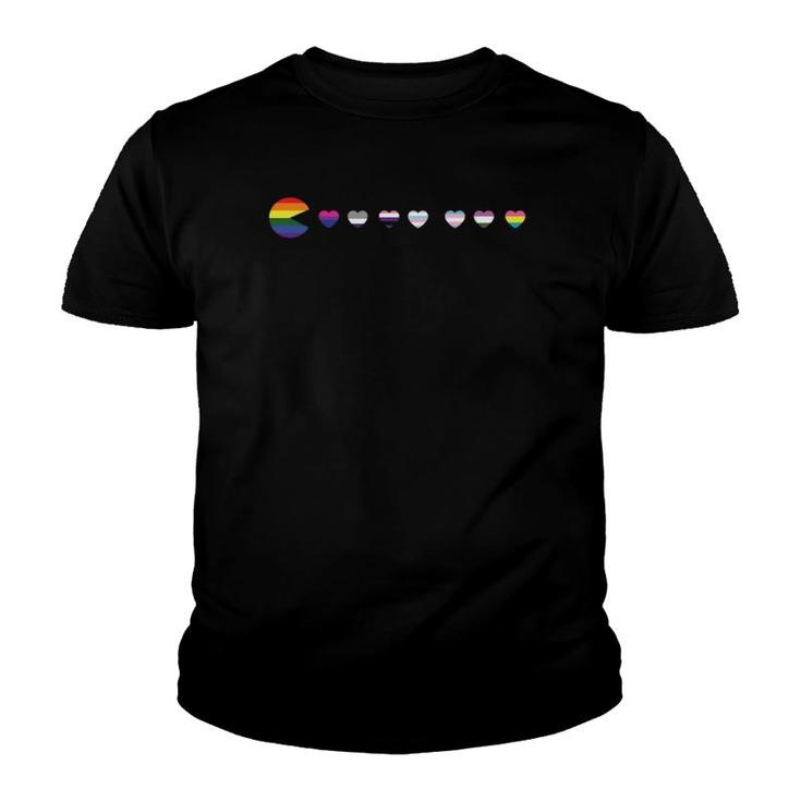 Video-Game Funny Gaming Lgbt-Q Ally Pride Flag Gamer Youth T-shirt