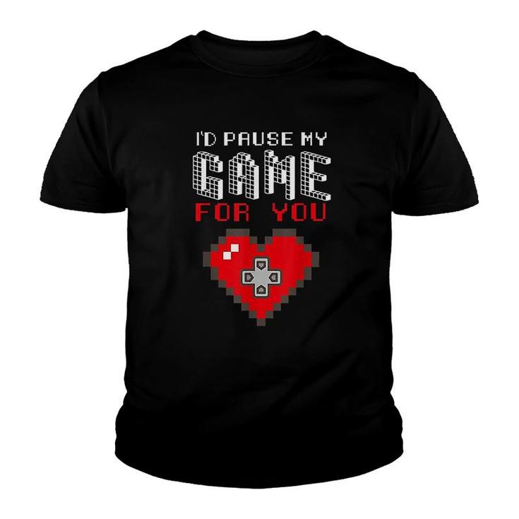 Video Game Gaming Valentines Day Gamer Youth T-shirt
