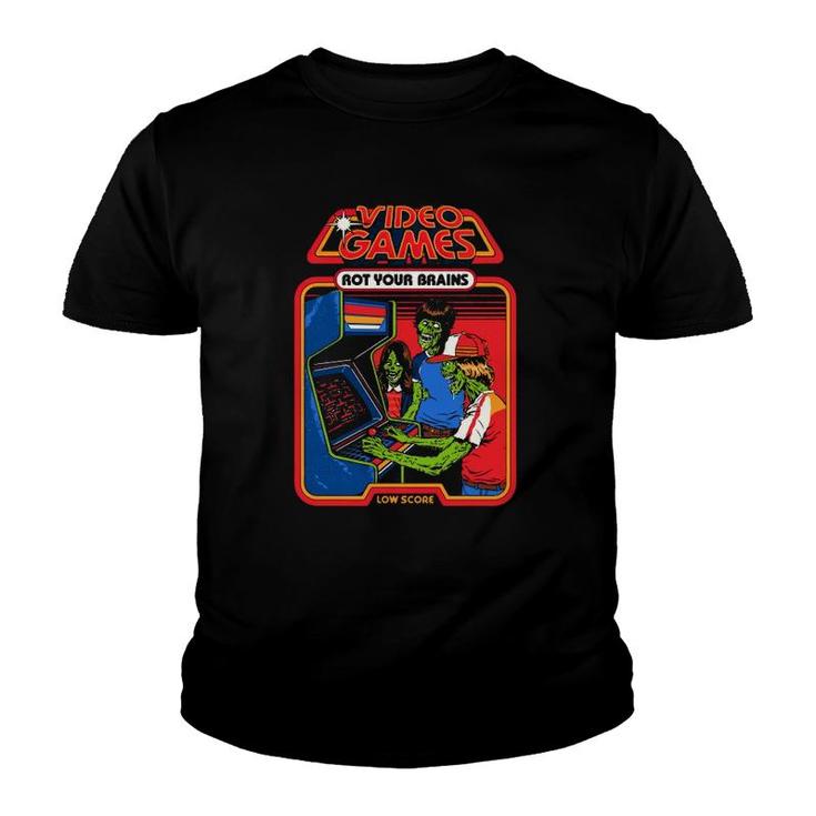 Video Games Rot Your Brains Low Score Youth T-shirt