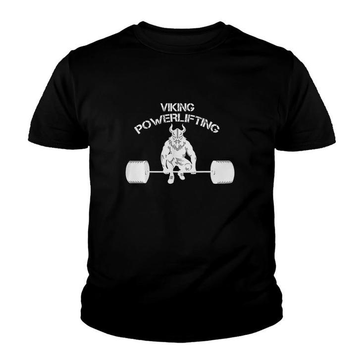 Viking Bodybuilding Weight Lifting Gym Youth T-shirt