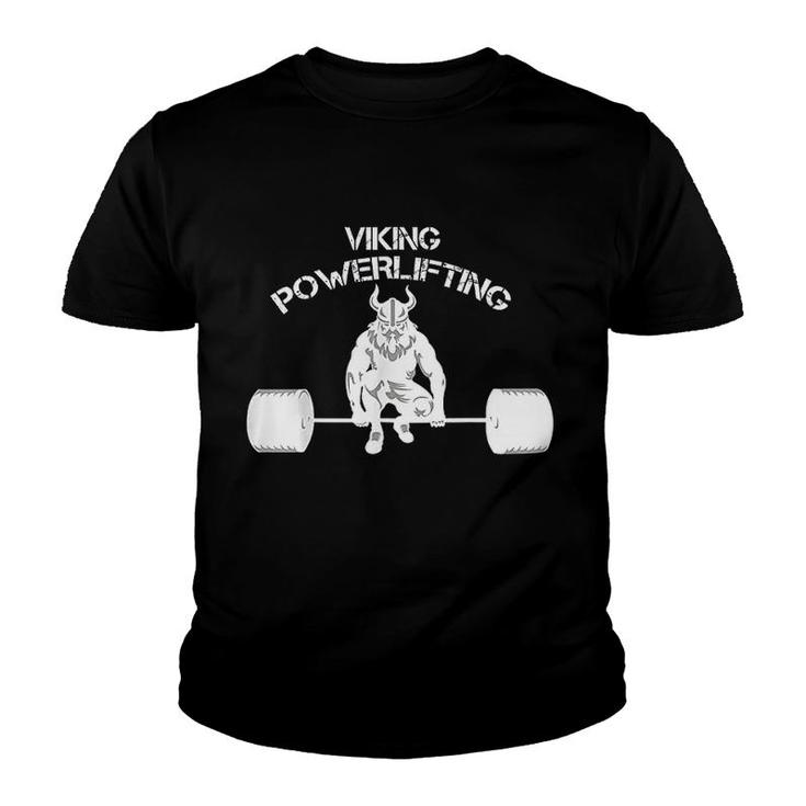 Viking Bodybuilding Weight Lifting Gym Youth T-shirt