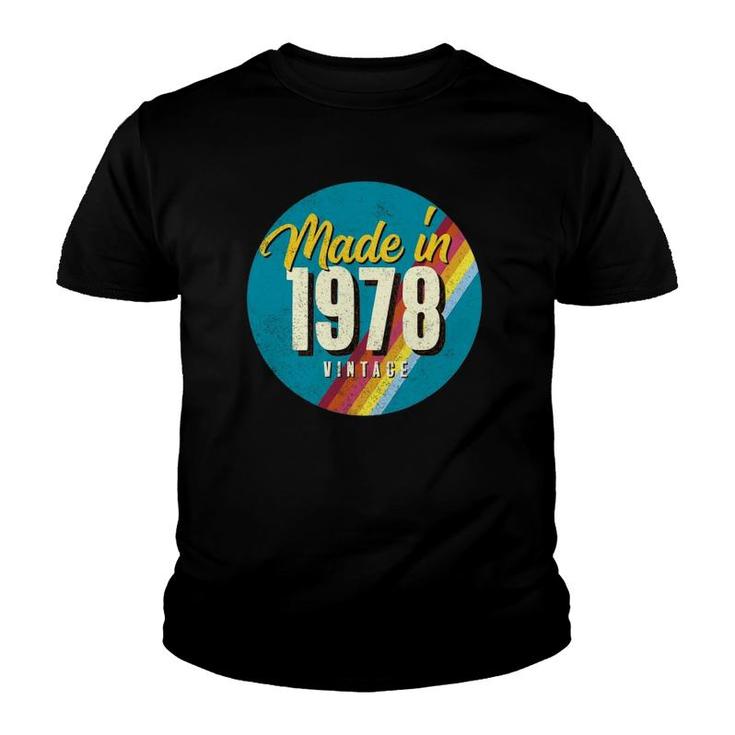 Vintage 1978 70S Style 43Rd Birthday Youth T-shirt