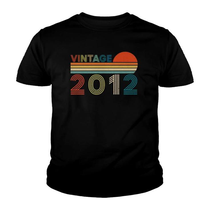 Vintage 2012 10Th Bday Gift 10 Years Old Retro Birthday Gifts Youth T-shirt