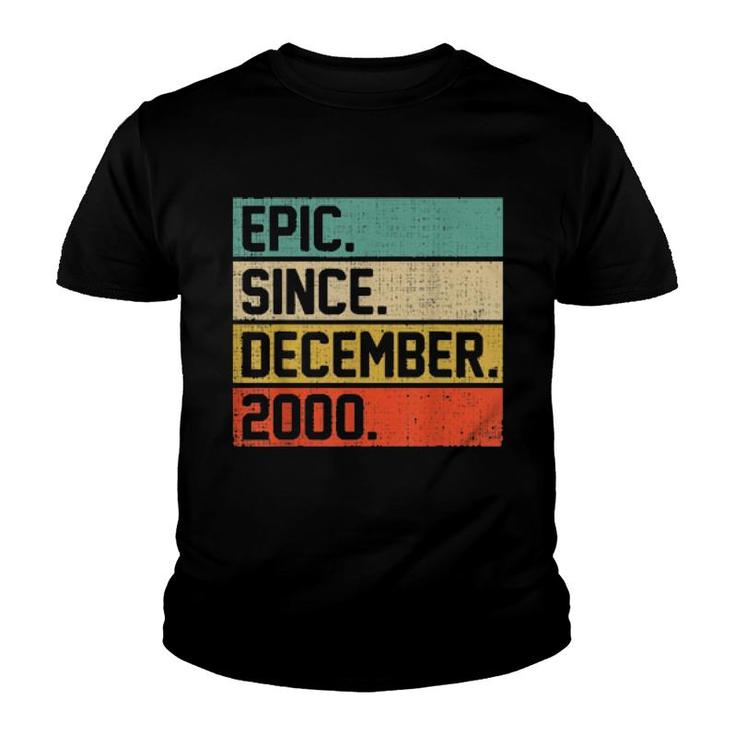 Vintage 21St Birthday Epic Since December 2000  Youth T-shirt