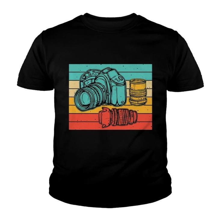 Vintage Camera Art Photographer Photography Lover Men Women Youth T-shirt