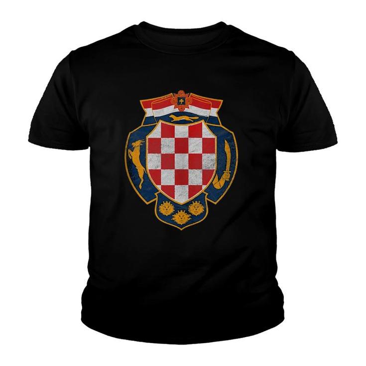 Vintage Coat Of Arms Croatia  Youth T-shirt