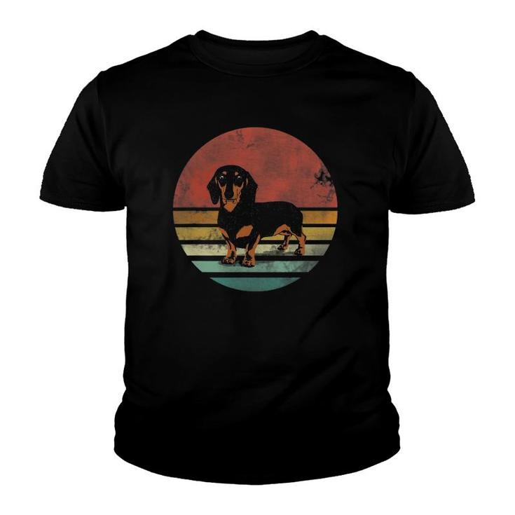 Vintage Dachshund Dog For Dog Lover Mom And Dad Youth T-shirt
