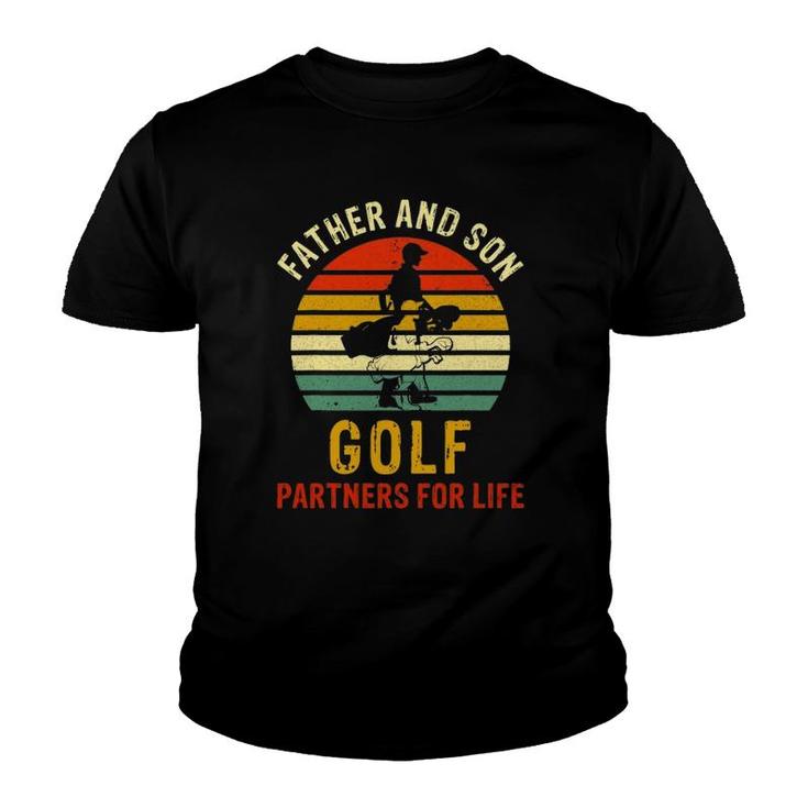 Vintage Dad And Son Golf Partners For Life Father's Day Youth T-shirt