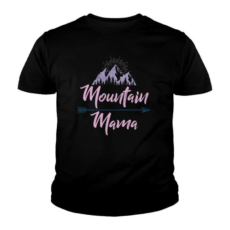 Vintage Distressed Pastel Mountain Mama Youth T-shirt