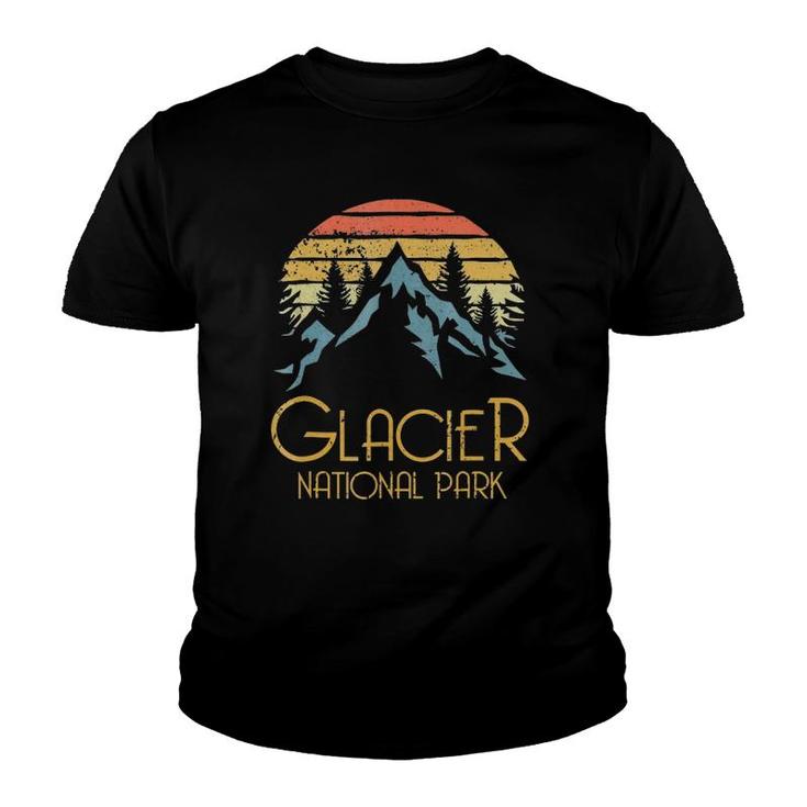 Vintage Glacier National Park Montana Retro Youth T-shirt