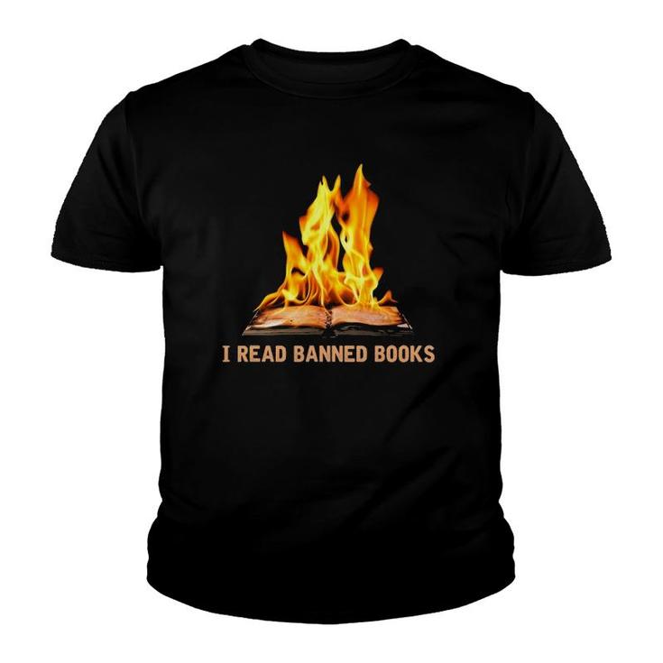 Vintage I Read Banned Books Funny Book Lovers Men And Women Youth T-shirt