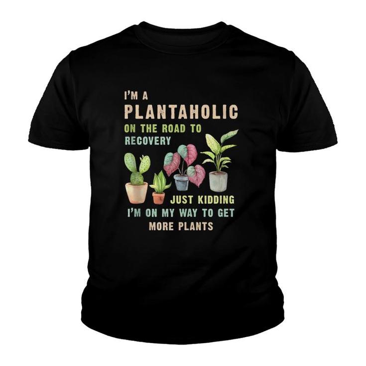 Vintage I'm A Plantaholic On The Road To Recovery Gardening Tank Top Youth T-shirt