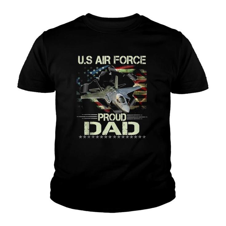 Vintage Proud Dad Us Air Force Flag - Usaf Tank Top Youth T-shirt